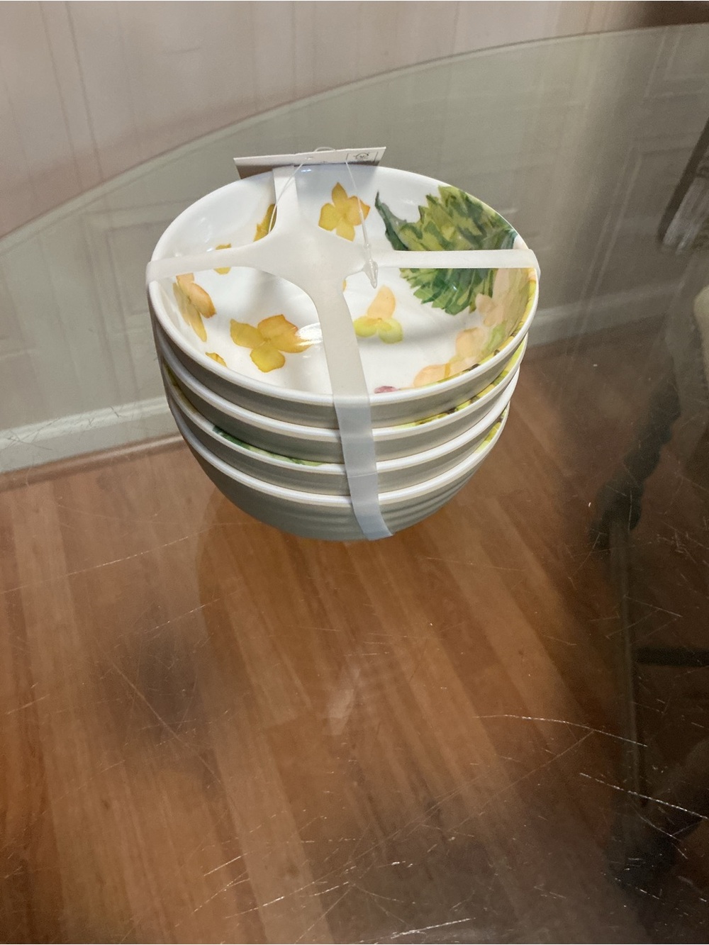 Brand New The Farmhouse Set Of 4 Pcs Melamine Deep Bowls 4”